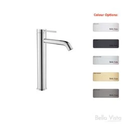Mica Tall Basin Mixer - Chrome, Black, Brushed Nickel, Gunmetal, French Gold