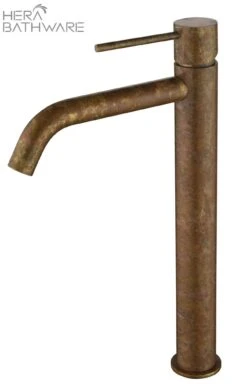 Mica Tall Basin Mixer - Chrome, Black, Brushed Nickel, Gunmetal, French Gold -HERA BATHWARE mica tall basin mixer chrome black brushed nickel gunmetal french goldliving brasstall basin mixerbella vista 395113