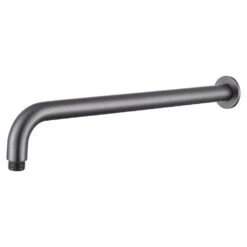 Mica Wall Shower Arm – 450mm – Curved -HERA BATHWARE mica wall shower arm 450mm curvedchromeshower armbella vista 620525