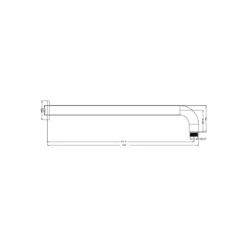 Mica Wall Shower Arm – 450mm – Curved -HERA BATHWARE mica wall shower arm 450mm curvedchromeshower armbella vista 863326