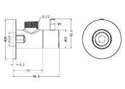 MINI CISTERN STOP | NERO -HERA BATHWARE mini cistern stop nerogun metaltoilet buttonnero tapware 295628