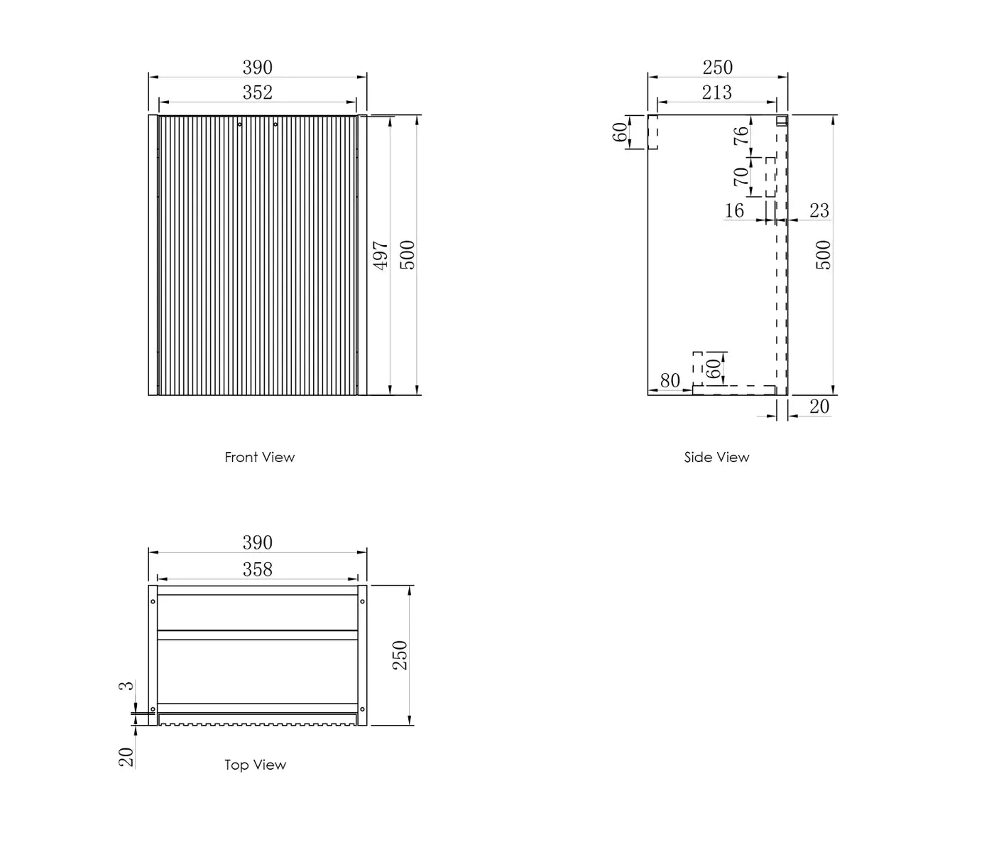 Mini Ensuite Vanity 400mm Sable Walnut Fluted Vanity 2 Mini Ensuite Vanity 400mm Sable Walnut Fluted Vanity - Image 2
