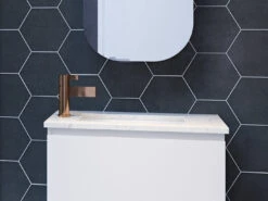 Mini Rectangle Undermount Basin 430mm White Gloss