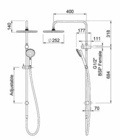 Minimalist MK2 Twin Shower System | Methven 9 Minimalist MK2 Twin Shower System | Methven -HERA BATHWARE minimalist mk2 twin shower system methvenchromeshower systemmethven 367095