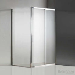 Miramar Sliding Semi Framed Shower Screen - 1950mm Height – Front And Return – Multiple Sizes