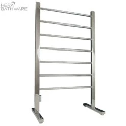 Radiant Floor Standing Heated Towel Rails (240V) | Radiant -HERA BATHWARE mirror polished floor standing heated towel rails 240vchrome600w1000hmm 7 barsheated towel railradiant 452172
