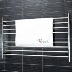 Mirror Polished Heated Round Ladder Towel Rails (240V)
