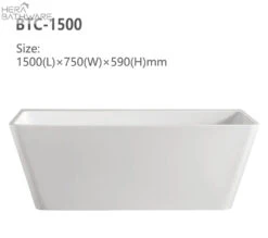 Natalia Back To Wall Bath -HERA BATHWARE natalia back to wall bathgloss white1500mmbathtubbnk 954008