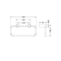 New MECCA Hand Towel Ring 9 New MECCA Hand Towel Ring -HERA BATHWARE new mecca hand towel ringmatte blackhand towel railnero tapware 471451