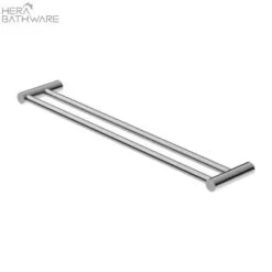 New Mecca Single Towel Rail 600/800mm Single/Double -HERA BATHWARE new mecca single towel rail 600800mm singledouble600mm single railchromenero tapware 751082
