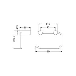 New MECCA Toilet Roll Holder -HERA BATHWARE new mecca toilet roll holdermatte blacktoilet roll holdernero tapware 519063