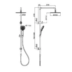 NEW ROUND Twin Shower Set | Nero -HERA BATHWARE new round twin shower set nerogun metalshower setnero tapware 778281