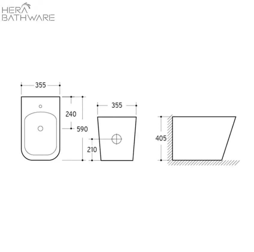 Nolah Back To Wall Bidet Toilet 2 Nolah Back To Wall Bidet Toilet - Image 2