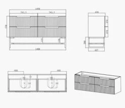 Noosa 1500mm Satin White Wall Hung Vanity 13 Noosa 1500mm Satin White Wall Hung Vanity -HERA BATHWARE noosa 1500mm satin white wall hung vanityvanitiesotti 946011