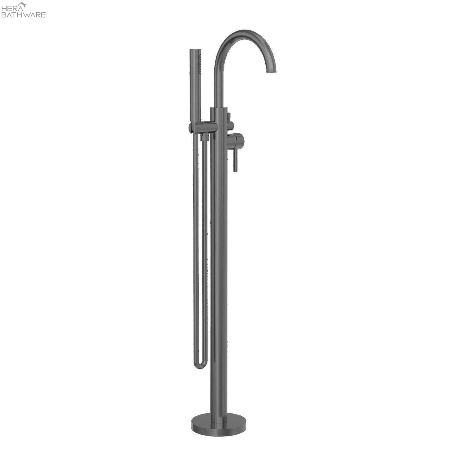 NOVA/Mecca Round Floor Mount Mixer With Handshower 5 NOVA/Mecca Round Floor Mount Mixer With Handshower - Image 5