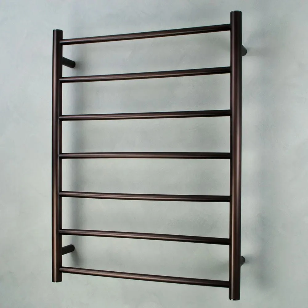 Oil Rubbed Bronze Round Heated Ladder Towel Rails (240V) 6 Oil Rubbed Bronze Round Heated Ladder Towel Rails (240V) - Image 6