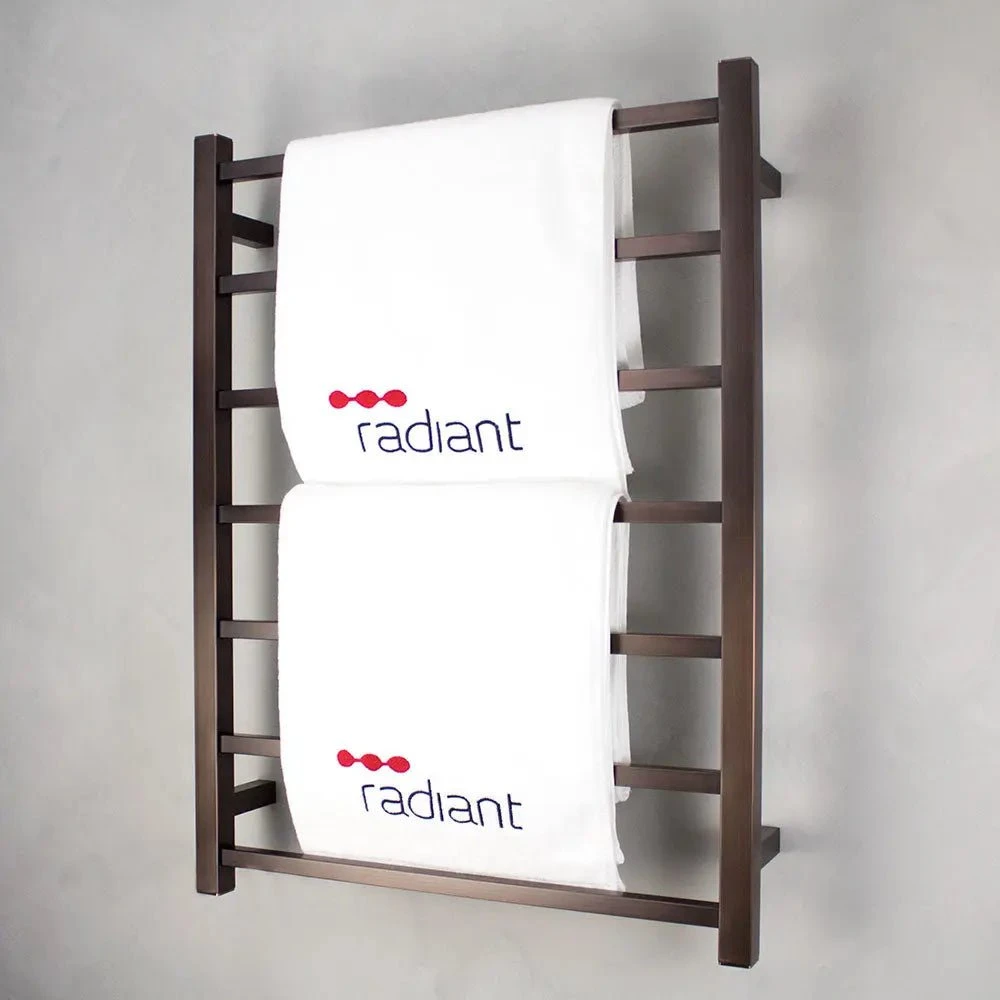 Oil Rubbed Bronze Round Heated Ladder Towel Rails (240V) 2 Oil Rubbed Bronze Round Heated Ladder Towel Rails (240V) - Image 2