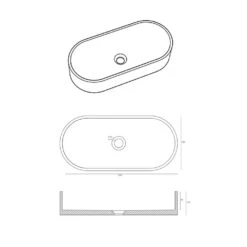 Olite - Oval Concrete Basin -HERA BATHWARE olite oval concrete basingrey mistabove counter basinbnk 181408