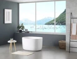 Olivia Oval Freestanding Bathtub | Compact Bathtubs -HERA BATHWARE olivia oval freestanding bathtub compact bathtubs1000mmbathtubkdk bathware 443670
