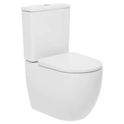 Gemelli Back To Wall Closed Coupled Rimless Toilet Suite With Seat