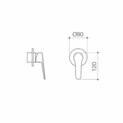 OPAL BATH/SHOWER MIXER TRIM KIT -HERA BATHWARE opal bathshower mixer trim kitchromeshower mixer trim kitcaroma 464933