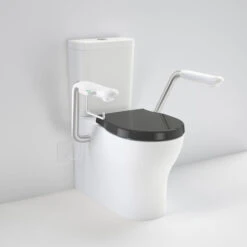 OPAL Cleanflush Easy Height Wall Faced Close Coupled Suite With Nurse Call Armrest | CAROMA 14 OPAL Cleanflush Easy Height Wall Faced Close Coupled Suite With Nurse Call Armrest | CAROMA -HERA BATHWARE opal cleanflush easy height wall faced close coupled suite with nurse call armrest caromanurse call armrest rightdouble flap seat blacktoiletcaroma 545775