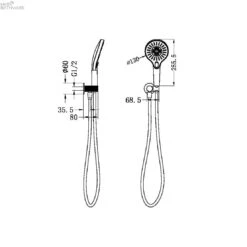 Opal Hand Shower Bracket | Nero 27 Opal Hand Shower Bracket | Nero -HERA BATHWARE opal hand shower bracket nerobrushed bronzehand showernero tapware 857805