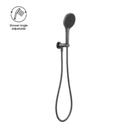 Opal Hand Shower Bracket With Air Shower II | Nero -HERA BATHWARE opal hand shower bracket with air shower ii nerographitehand showernero tapware 450161