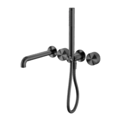 Opal Progressive Shower System With Spout 230/250mm Seperate 8 Opal Progressive Shower System With Spout 230/250mm Seperate -HERA BATHWARE opal progressive shower system with spout 230250mm seperate230mmbrushed nickelwall basin mixernero tapware 783070