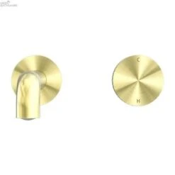 Opal Progressive Wall Basin/Bath Mixer 120mm -HERA BATHWARE opal progressive wall basinbath mixer 120mmbrushed goldwall basin mixernero tapware 951352