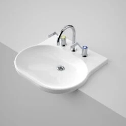 OPAL Sole Semi Recessed Basin 550mm | CAROMA 6 OPAL Sole Semi Recessed Basin 550mm | CAROMA -HERA BATHWARE opal sole semi recessed basin 550mm caroma3 tap holebasincaroma 987483