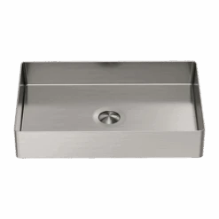 OPAL Stainless Steel Rectangular Basin | Nero | NRB3555 -HERA BATHWARE opal stainless steel rectangular basin nero nrb3555brushed nickelabove counter basinnero tapware 599038