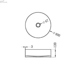 OPAL Stainless Steel Round Basin 400mm | NERO | NRB401R -HERA BATHWARE opal stainless steel round basin 400mm nero nrb401rgraphiteabove counter basinnero tapware 340871