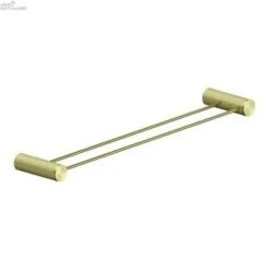 Opal Towel Rail 600mm Single/Double Towel Rails -HERA BATHWARE opal towel rail 600mm singledouble towel railsdouble towel railsbrushed goldtowel railnero tapware 900355