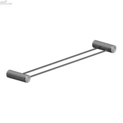 Opal Towel Rail 600mm Single/Double Towel Rails -HERA BATHWARE opal towel rail 600mm singledouble towel railsdouble towel railsgraphitetowel railnero tapware 380017