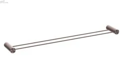 Opal Towel Rail 800mm Single/Double Towel Rails -HERA BATHWARE opal towel rail 800mm singledouble towel railsdouble towel railbrushed bronzetowel railnero tapware 844391