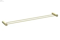 Opal Towel Rail 800mm Single/Double Towel Rails -HERA BATHWARE opal towel rail 800mm singledouble towel railsdouble towel railbrushed goldtowel railnero tapware 518498