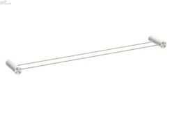 Opal Towel Rail 800mm Single/Double Towel Rails -HERA BATHWARE opal towel rail 800mm singledouble towel railsdouble towel railbrushed nickeltowel railnero tapware 219756