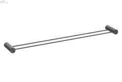 Opal Towel Rail 800mm Single/Double Towel Rails -HERA BATHWARE opal towel rail 800mm singledouble towel railsdouble towel railgraphitetowel railnero tapware 393766