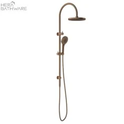 OPAL Twin Shower Set | Nero -HERA BATHWARE opal twin shower set nerobrushed bronzeshower setnero tapware 783142