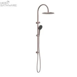 OPAL Twin Shower With Air Shower II | Nero -HERA BATHWARE opal twin shower with air shower ii nerobrushed bronzeshower setnero tapware 442403