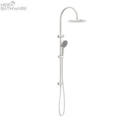 OPAL Twin Shower With Air Shower II | Nero -HERA BATHWARE opal twin shower with air shower ii nerobrushed nickelshower setnero tapware 984863