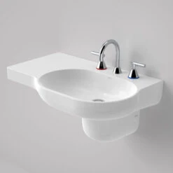 OPAL Wall Basin 720mm Left Hand Shelf | CAROMA -HERA BATHWARE opal wall basin 720mm left hand shelf caroma3 tap holebasincaroma 871370