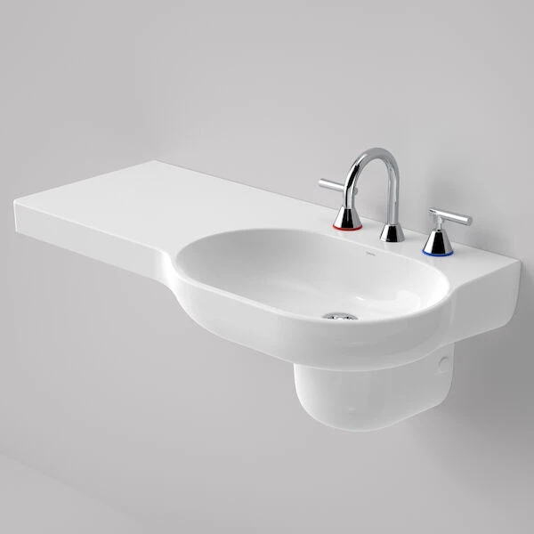 OPAL Wall Basin 920mm Left Hand Shelf | CAROMA 3 OPAL Wall Basin 920mm Left Hand Shelf | CAROMA - Image 3