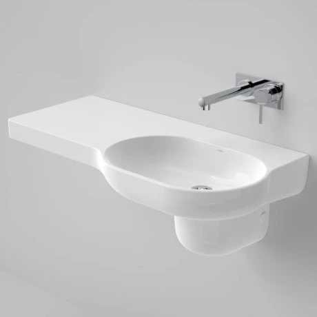 OPAL Wall Basin 920mm Left Hand Shelf | CAROMA 1 OPAL Wall Basin 920mm Left Hand Shelf | CAROMA