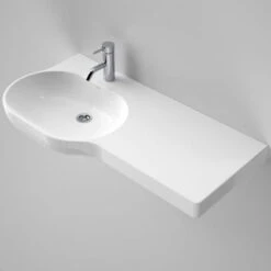 OPAL Wall Basin 920mm Right Hand Shelf | CAROMA