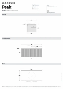 Peak Vanity 1200mm -HERA BATHWARE peak vanity 1200mmcenter bowlsymphony topvanitiesmarquis 229109