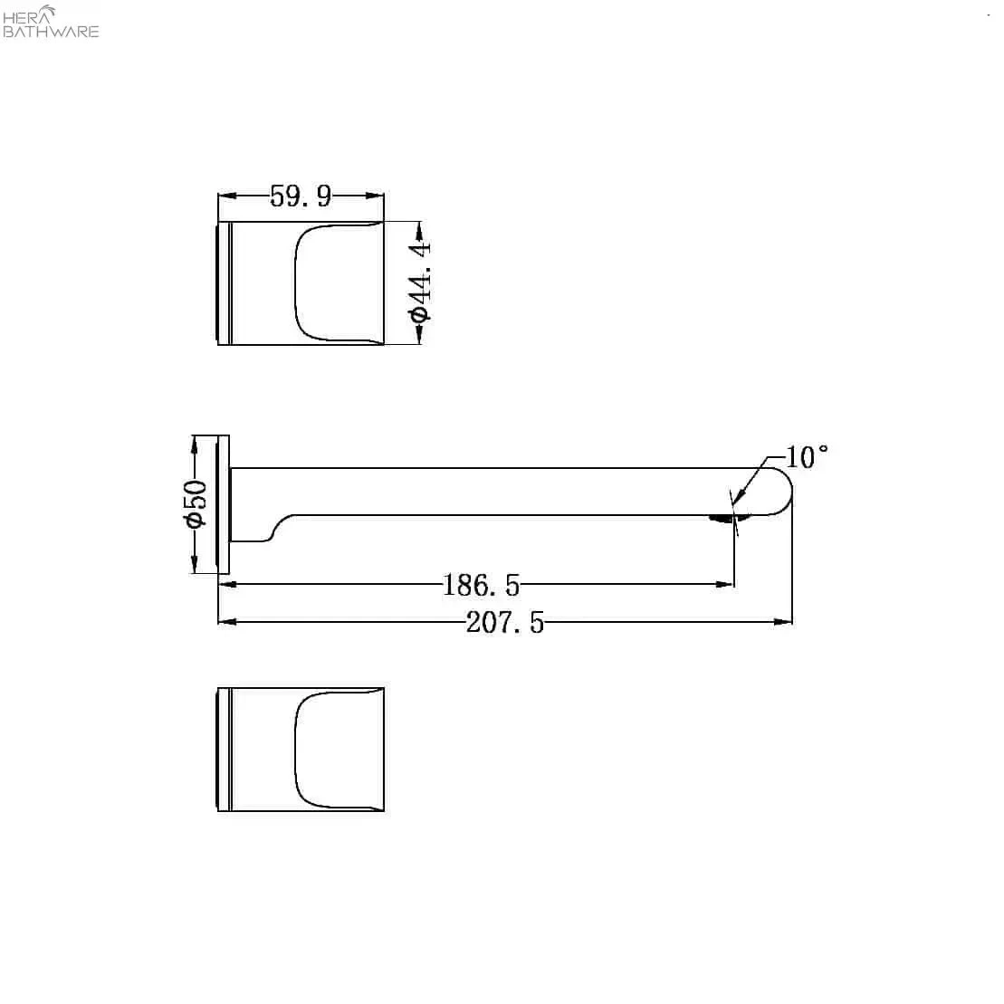 PEARL Wall Basin Mixer 3 PEARL Wall Basin Mixer - Image 3