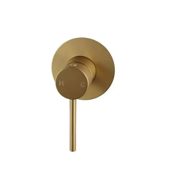 Pentro Brushed Yellow Gold Round Shower Mixer Tap 1 Pentro Brushed Yellow Gold Round Shower Mixer Tap