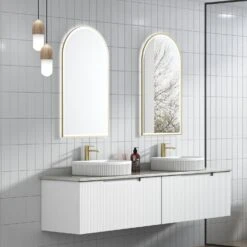Perla Mark II Wall Hung Vanity 600-1800mm -HERA BATHWARE perla mark ii wall hung vanity 600 1800mmcabinet only1800mm doublevanitiesaulic 739694
